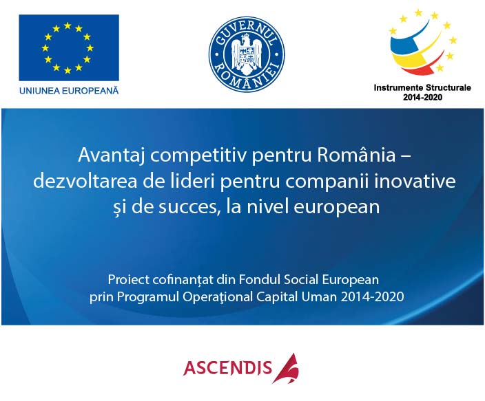 Ascendis va instrui peste 500 de manageri și antreprenori din toată țara într-un proiect cu finanțare europeană