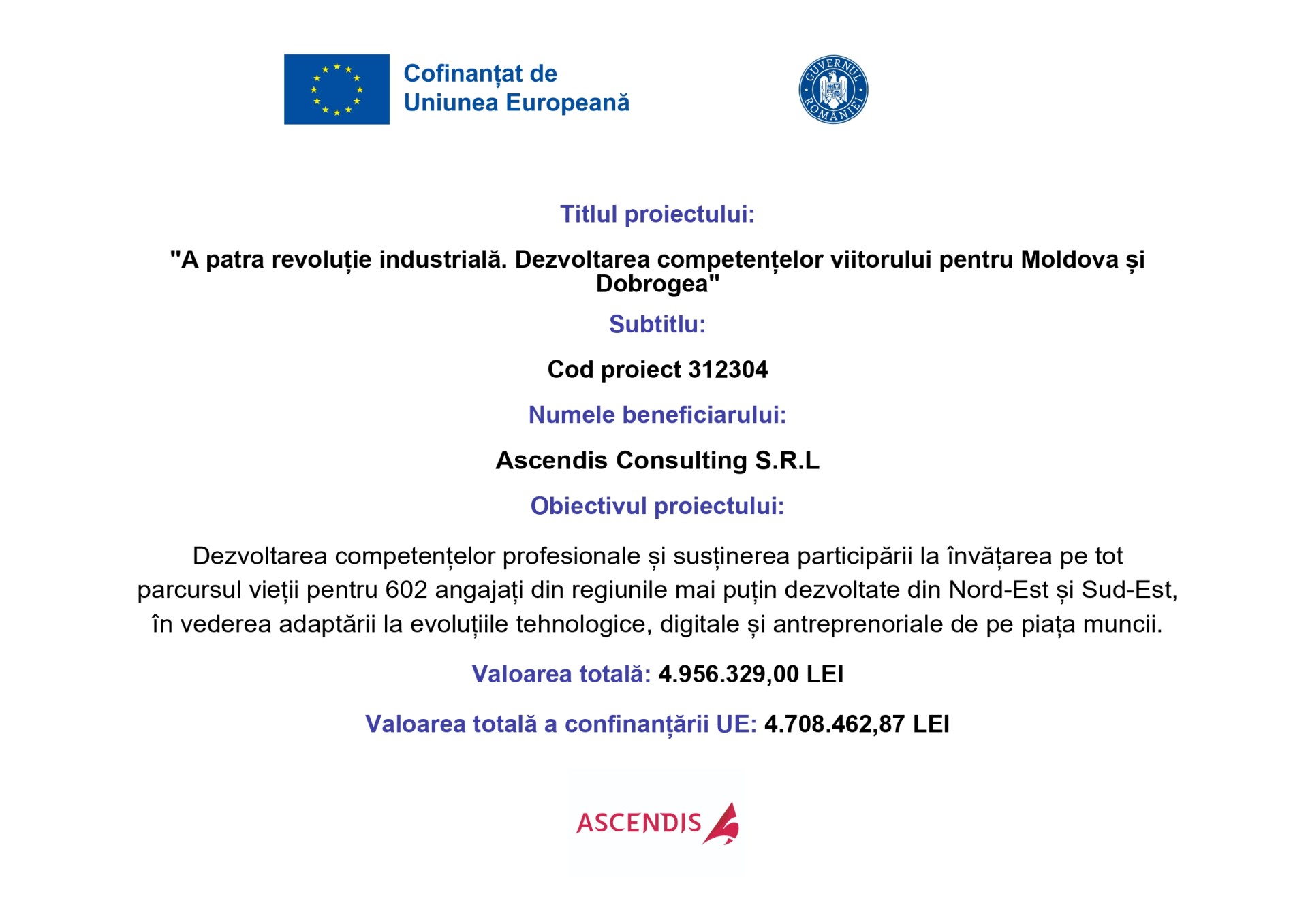 Peste 600 de angajați din companiile din Moldova și Dobrogea vor fi instruiți, gratuit, în domenii precum leadership și competențe digitale