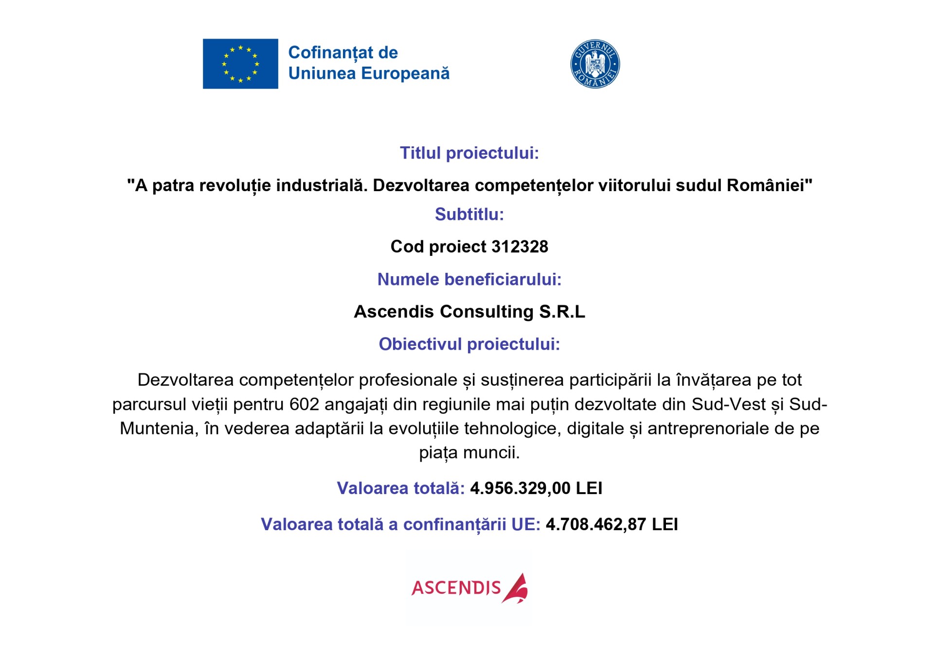 Peste 600 de angajați din companiile din sudul României vor fi instruiți, gratuit, în domenii precum leadership și competențe digitale