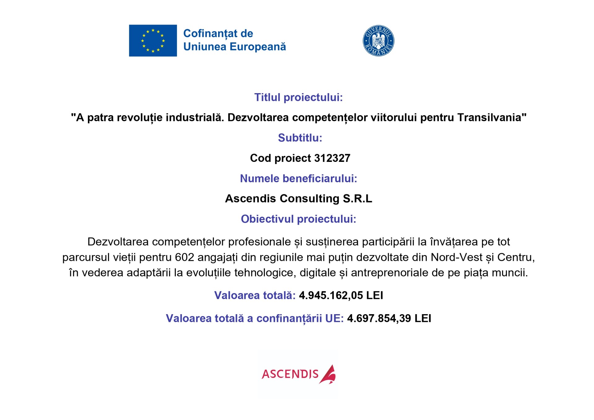 Peste 600 de angajați din companiile din Transilvania vor fi instruiți, gratuit, în domenii precum leadership și competențe digitale